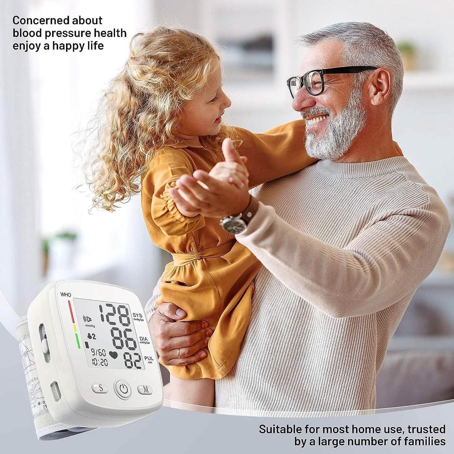 Digital Wrist Blood Pressure Monitor with Voice