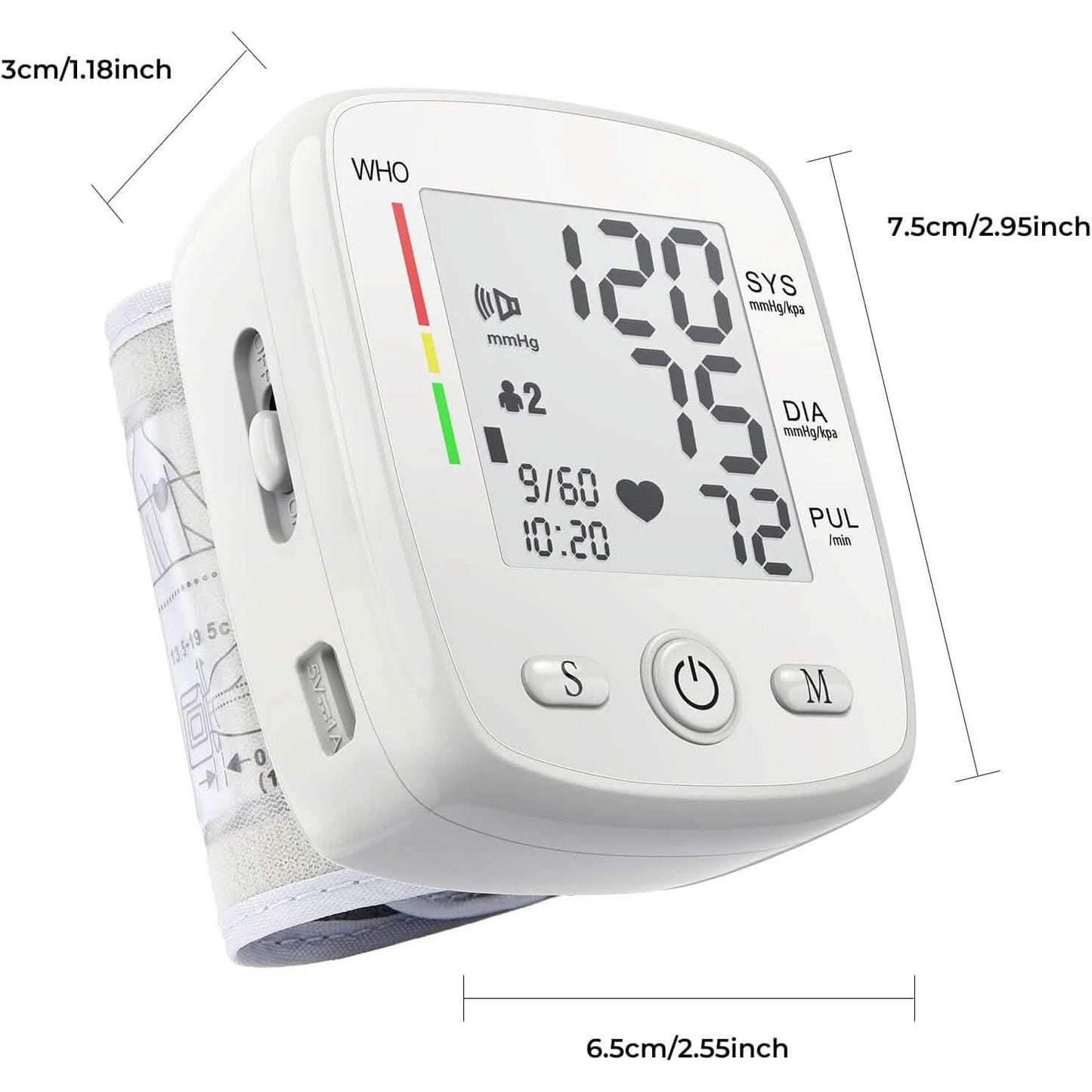 Digital Wrist Blood Pressure Monitor with Voice